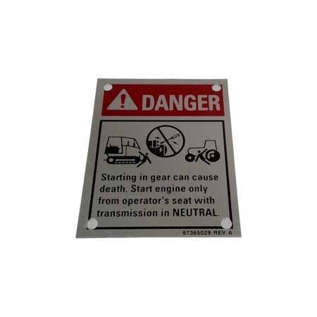 Cnh PLATE IDENTITY, CNH OEM 87365029 87365029