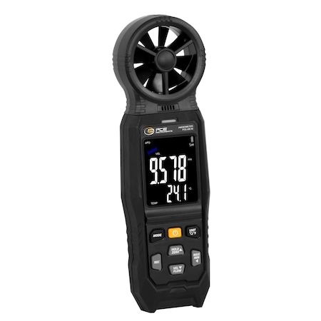 Pce Instruments Vane anemometer, 0.06-45 m/s with volume flow logging and 1000-value memory PCE-AM 40