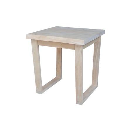Whitewood Industries Live Edge Solid Wood End Table, Unfinished OT-23E