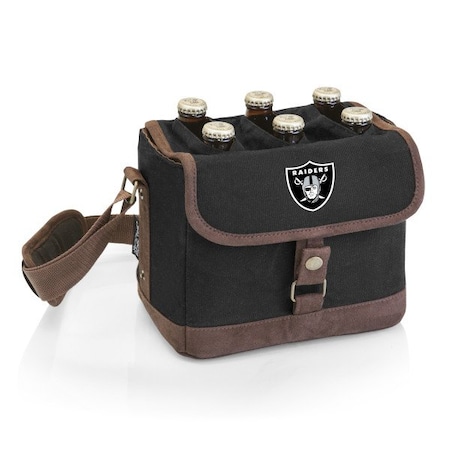 Picnic Time Family Of Brands NFL Las Vegas Raiders - Beer Caddy Cooler Tote with Opener 762-00-311-234-2