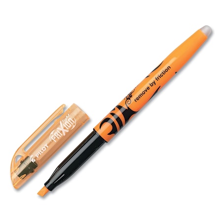 Pilot FriXion Light Erasable Highlighter, Orange Ink, Chisel Tip, Orange/Black Barrel, 12PK PIL46504