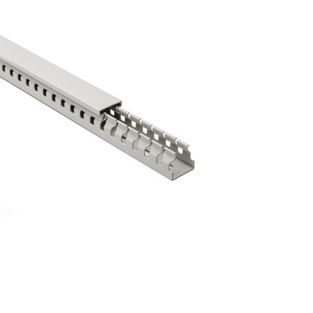 Hellerman Tyton Halogen Free Slotted Wiring Duct, Non-Adhesive, 25mm x 25mm, ABS, Gray RAL, 48 m/pkg, 48PK 183-12525