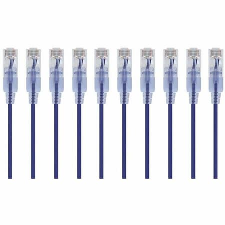Monoprice SlimRun Cat6A Ethernet Patch Cable - Snagless RJ45_ UTP_ Pure Bare Cop 29465