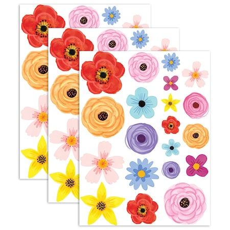 Teacher Created Resources Wildflowers Accents, Assorted Sizes, 60-Piece Set, 3PK 6595