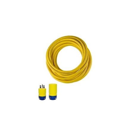Ericson SOW Extension Cord, 16 AWG, 16/3, 1 Outlets, L5-15C, Yellow, L5-15P, 100 ft 1520P163D