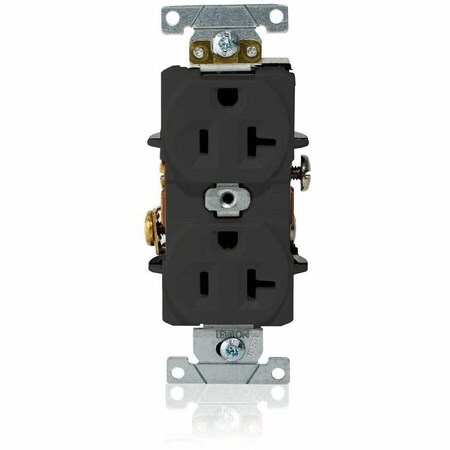 Leviton Dup Rec 20A 125V Self-Gr Blk L5362-E