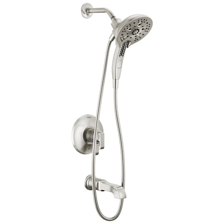 Delta Tetra 17 Series Tub Shower Trim In Lumicoat Stainless T17489-SS-PR