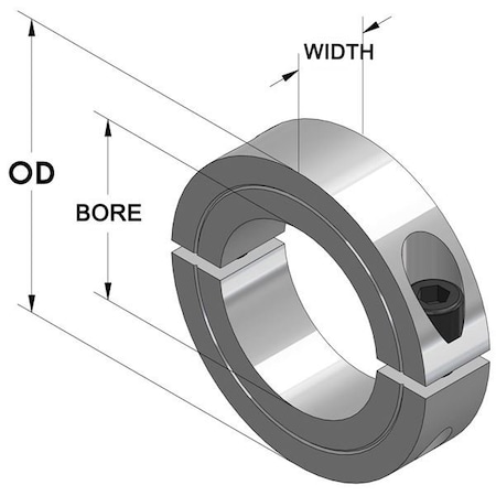 Climax Metal Products 2C-031-S Two-Piece Clamping Collar 2C-031-S