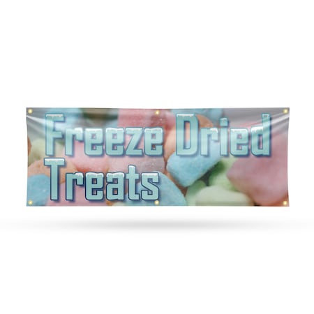 Signmission Freeze Dried Treats, 24 Inch x 72 Inch, Vinyl Banner B-72-30650