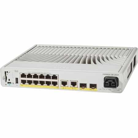 Cisco Catalyst 9000 Compact Switch 12 port PoE+, 240W, HVDC, Adv C9200CX-12P-2XGH-A