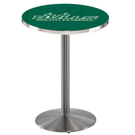 Holland Bar Stool Co 42" Stainless Steel South Florida Pub Table, 36" dia. Top L214S4236SouFla