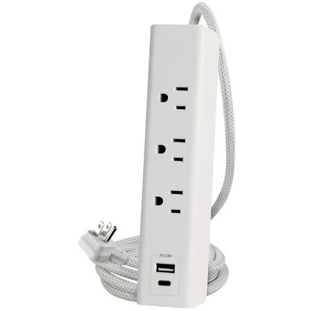 Powerzone SURGE STRIP A&C 300J WHITE 6FT ORPBSUFC413