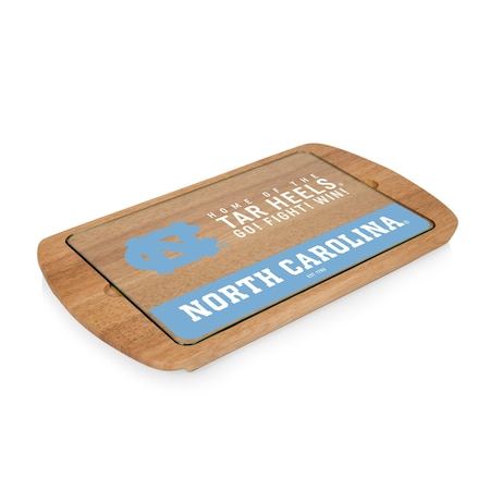 Picnic Time Family Of Brands NCAA North Carolina Tar Heels Billboard Glass Top Cheese Board - Charcuterie Boards, Parawood 911-01-505-414-0