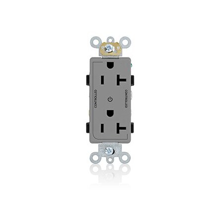 Leviton Controlled Decora Plus Duplex Receptacle 20 Amp, 125 Volt 16352-2PG
