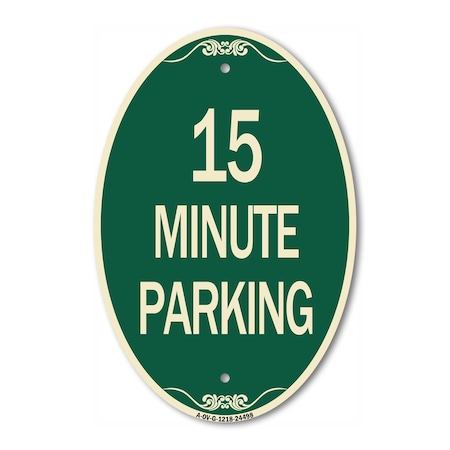 2 Hour Parking  Parking for Customers Only 12 In X 18 In Architectural Oval Heavy Gauge Aluminum