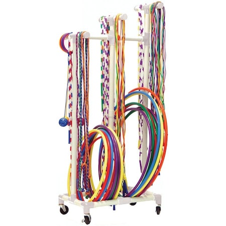 Champion Sports Jump Rope and Hoop Cart, 180 rps 50 hps RHRACK