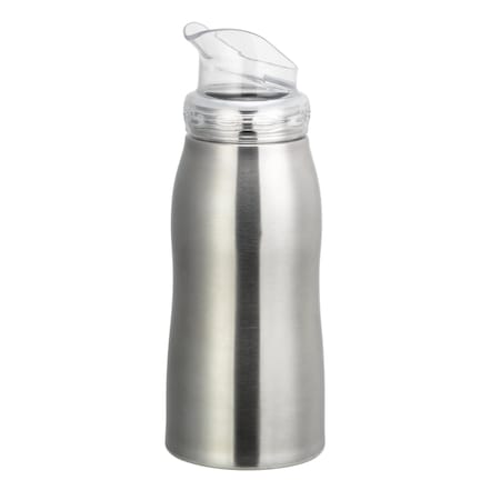 Service Ideas VersaVac Bottle, Stainless Vacuum, Large Lid, 0.7 Liter, Brushed VV07SSLG