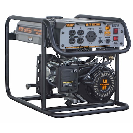 Hit Portable and Inverter Generator, Gasoline/Liquid Propane, 3,500 W Rated, 4,000 W Surge, 30/20/8 A GEN4000DF-STW
