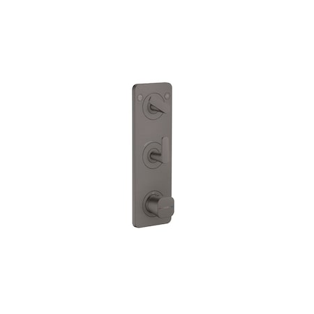 Axor Citterio C Thermostatic Module Trim 15" x 5" for 2 Functions in Brushed Black Chrome 49700341