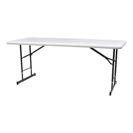 Iceberg IndestrucTable Classic Folding Table, Adjustable Height, Platinum Granite Top, 30 in W x 72 in L 65623