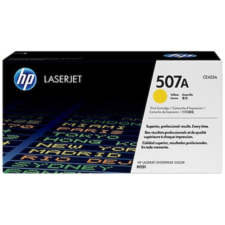 Hp 507A (CE402AG) Yellow Original LaserJet Toner Cartridge for US Government (6,000 Yield) CE402AG
