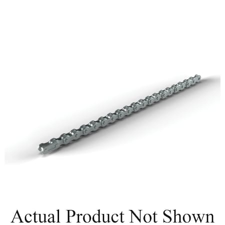 Hkk Chain Riveted Single Pitch Roller chain, 100 ft OAL, 1/2 P, 0.306 Dia x 1/4 in W Roller, 304 SS SR041R1C