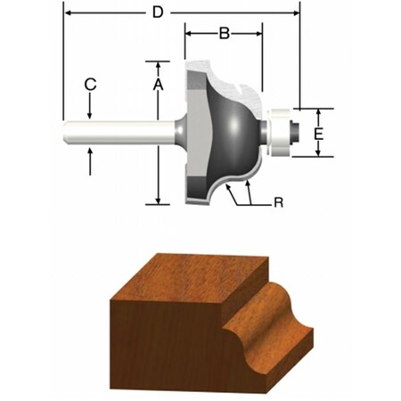 Vermont American .16in. Roman Ogee Bit 23149 2184885