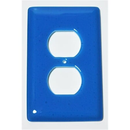 Aquila Art Glass Turquoise Blue 1 Gang Receptical WP1027-1GR