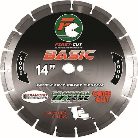 Diamond 10" X .110 X 1" BASIC6000 First-Cut Early Entry Blade With Triangle Knockout and Skid Plate 64282
