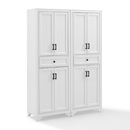 Crosley Tara 2-Piece Kitchen Storage Pantry Set KF33005WH