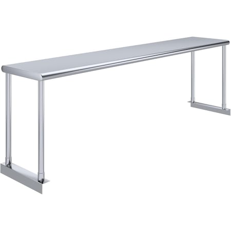 Amgood Stainless Steel Single Overshelf for 60 in. Long Prep Table. 12 in. x 60 in. x 18 in. SOS-1260-Z