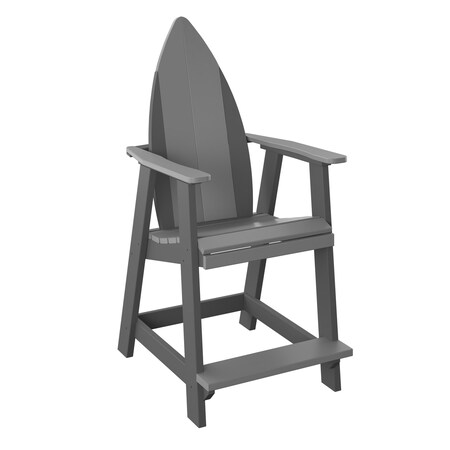Polybird SURFBOARD NOSE BALCONY CHAIR.        LIGHT GRAY AND CHARCOAL POLYBIRD P83