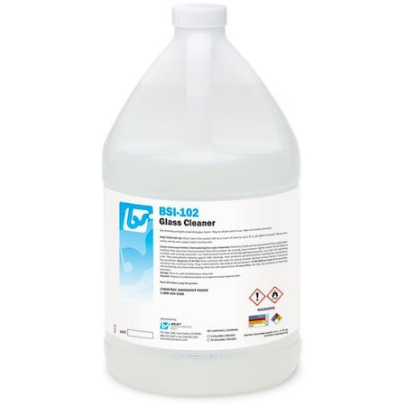 Best Sanitizers Glass Cleaner, Bottle, 1 gal, Mild, 4 PK BSI1021