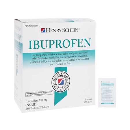 Medique Ibuprofen Tablet Pouches, 200mg, 500PK 00404001713