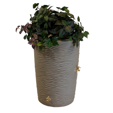 Good Ideas Impressions Palm 50 Gallon Rain Saver - Khaki IMP-L50-KHA