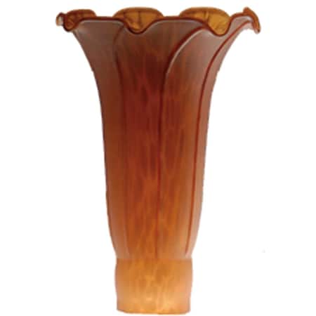Meyda 4.5 Inch W X 6 Inch H Amber Lily Shade 10208