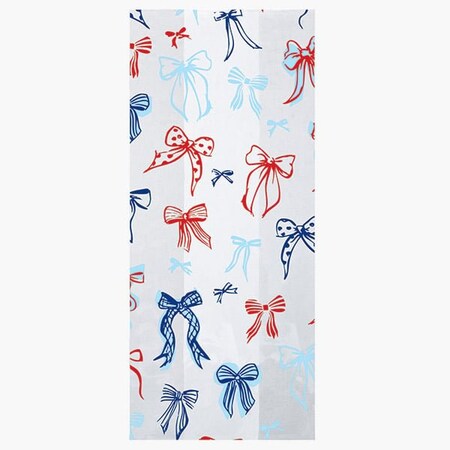 Nashville Wraps Red & Blue Bows Cello Bags, 4x2.5x9.5 in, 100PK C2BRBB