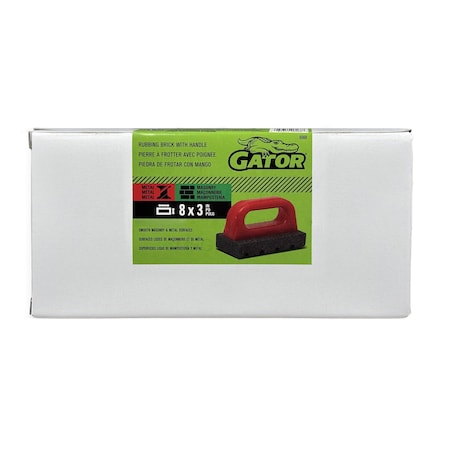 Gator Finishing 8 x 3 in. Abrasive Rubbing Brick With Handle 6068