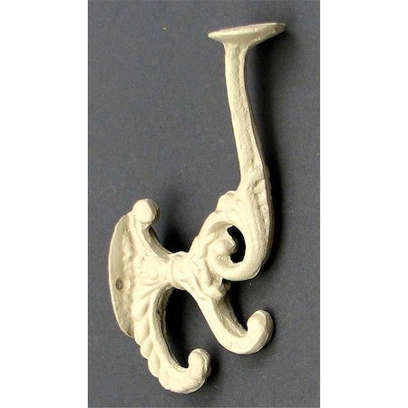 Esteras Tikar Cast Iron White Victorian Coat Hook - Set of 2 ES1806410