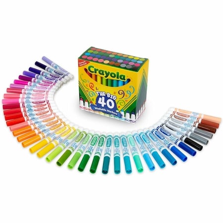Crayola Art Marker Set, Assorted, Capped, PK40 587858