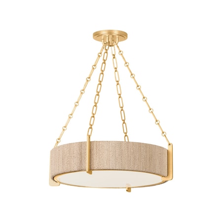 Hudson Valley Lighting Quebec 4 Light Chandelier 22 In. Gold Leaf 1634-GL