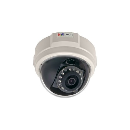 Acti 5MP Indoor Dome with D/N, Adaptive IR, Basic WDR, Fixed Lens E54