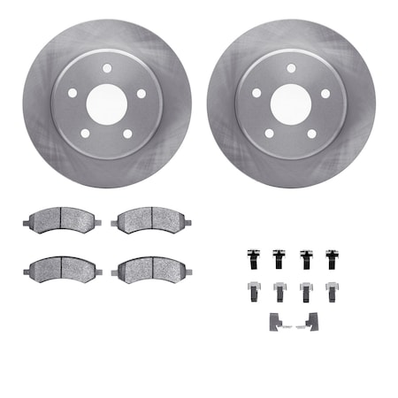 Dynamic Friction Co DFC Brake Rotor- Heavy Duty Brake Pad includes Hardware 6412-42037