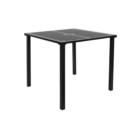 Bfm Seating Daytona 36x36 Dining Height Table - E-Coated - Powder Coated Steel - Black - With Umbrella Hole SUD3636BLU