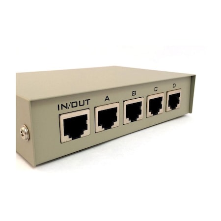 Sanoxy 1 Input 4 Output 8P8C Manual RJ45 Network Sharing Switch SANOXY-4port-swtch
