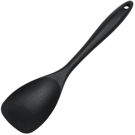 Chef Craft Premium Series Spoon Spatula, 11-1/2 in OAL, Silicone Blade, Black 13667
