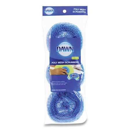 Dawn Poly Mesh Scrubbers, Blue, 3PK 437775