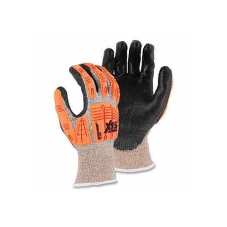 X-15 Cut-Less Dyneema Diamond Gloves, X-Large, Gray/Brown/Orange with Black Coating, 12PK 472-34-5337/XL