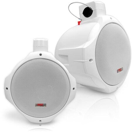 Pyle Waterproof Marine Wakeboard Tower Speakers - 6.5in Dual Subwoofer, 200W, Mounting Bracket PLMRW65
