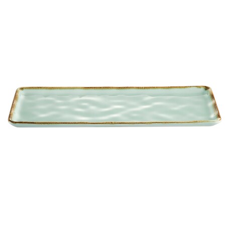Cac Foodservice CAC China Rect. Platter Light Green 12 in Box of 12, 12PK PMS-RT13-G